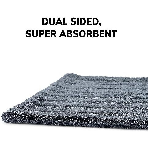 Shinexpro Microfiber Cloth - Buttersoft Hybrid 1200 Gsm Large (60X40 Cm) Car Cleaning Cloth - Plush Pile & Twisted Loop - Lint Free Microfiber Cloth For Car Drying And Detailing, Grey