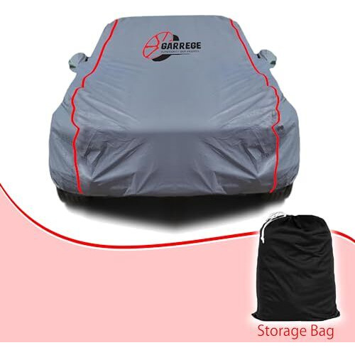 Garrege Maruti Grand Vitara Car Cover Waterproof All Weather,Outdoor Full Cover Rain Sun Uv Protection With Inner Side Ultra Soft Cotton 6 Layers With Blue Piping&Mirror With Anteena Packet For Car