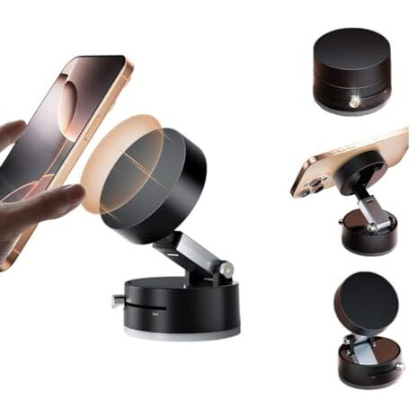 Zety Magnetic Phone Holder For Car, Compatible With Magsafe Car Mount, Windshield Magnetic Car Mount For Iphone 16/15/14/13/12 (Black)