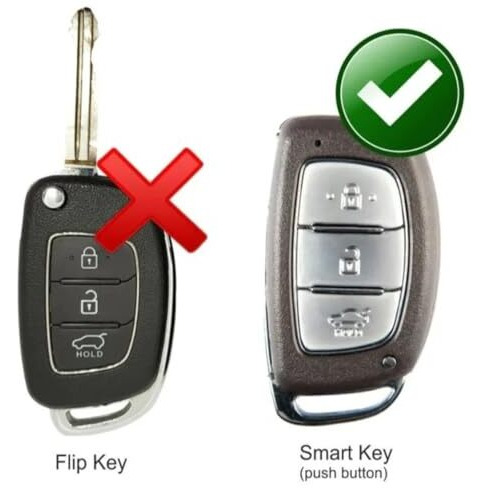 Shopoflux Metal Key Cover For Hyundai Grand I10 Nios Asta | Venue | I20 | Aura | Exter | Creta | Elantra 3 Button Smart Key Only - Black