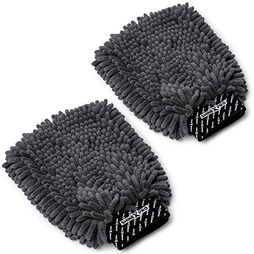 Shinexpro Chenille Microfiber Wash Mitt - Ultra Soft, Extra Plush, Dual Sided, Scratch Free And Super Absorbent Car Duster Gloves - Premium Car And Bike Washing Accessories