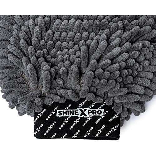 Shinexpro Chenille Microfiber Wash Mitt - Ultra Soft, Extra Plush, Dual Sided, Scratch Free And Super Absorbent Car Duster Gloves - Premium Car And Bike Washing Accessories