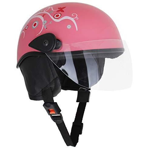 Sage Square Adjustable Junior Helmet For Kids Baby Safety And Comfort (3-12 Years) (Pink Glossy Sticker Design 1) (Non-Motorized)