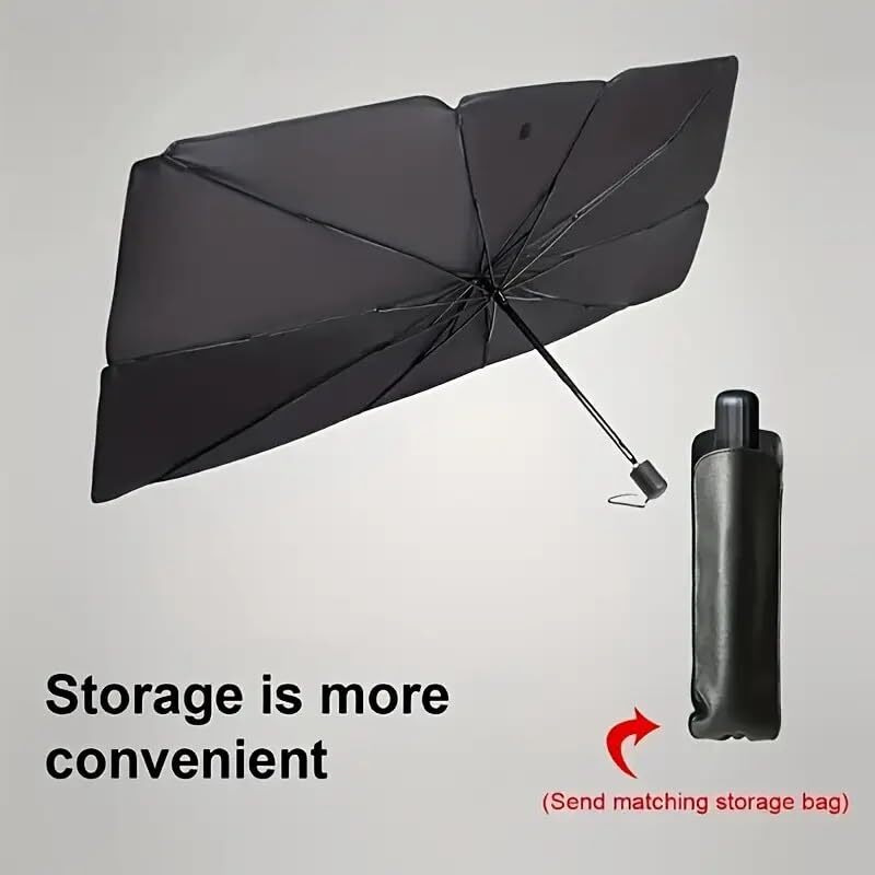 Hsr Car Sun Shade Windshield Cover - Foldable Windshield Umbrella Blocks Uv Rays & Keeps Vehicle Cool, Sun Protection & Heat Insulation, Carbrella, Full Cover For Most Vehicles