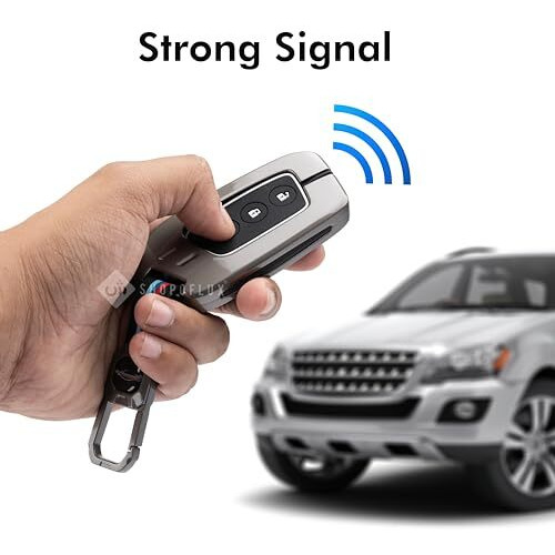 Shopoflux Metal Car Key Cover Compatible For Mg Hector | Windsor Ev 3 Button Smart Key - Black