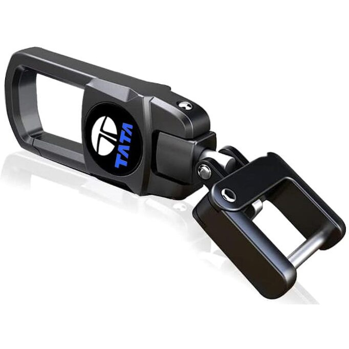 Greenworld Black Color Fob Key Heavy Duty Keychain Compatible With Nexon/Harrior/Punch/Tiago/Tigor/Altros/Safari/And All Model Car (Black)