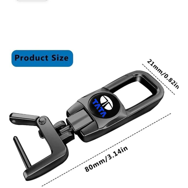 Greenworld Black Color Fob Key Heavy Duty Keychain Compatible With Nexon/Harrior/Punch/Tiago/Tigor/Altros/Safari/And All Model Car (Black)