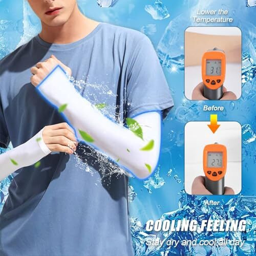 Unisex Arm Sleeves Gloves For Men & Women,3 Pairs,Uv Sun Protection Arm Sleeves,Moisture-Wicking Arm Cover For Cycling, Climbing, Hiking(Black&White&Blue)
