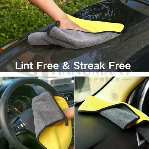 H Hanumant Enterprise 7 Pcs Microfiber Car Duster Kit|Interior & Exterior Car Cleaning Detailing Tool|Scratch & Lint Free, Pollen Removing|Extendable Long Handle Duster For Car, Suv, & Motorcycle
