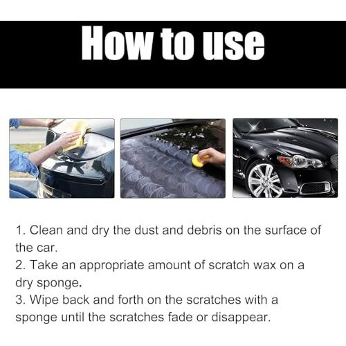Car Scratch Repair Paste  Premium Scratch Remover Kit With Wipe & Sponge | Polishing Wax For Vehicle Surface Restoration & Deep Scratch Removal (Pack Of - 1, 60 Ml)