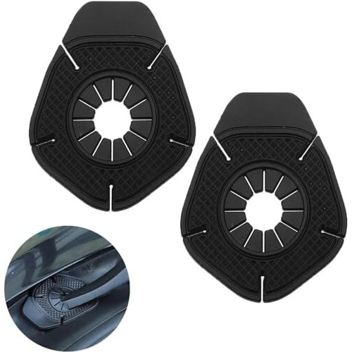 Shopvilla 2Pcs Car Wiper Hole Protective Cover, Car Wiper Cover Protector Sleeve, Silicone Wiper Arm Bottom Protection Pads, Wiper Dust Jacket Anti-Leaf Universal For Most Vehicles - Black (1 Pair)