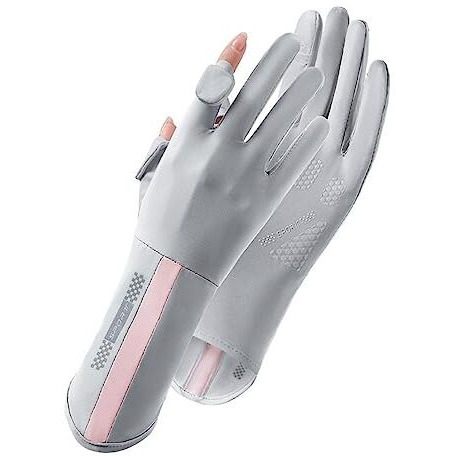 Palay Hand Gloves For Bike Riding, Uv Sun Protection Gloves For Women, Riding Gloves For Sun Protection, Bike Gloves For Women, Non-Slip Touch Screen Design, Upf 50+ Outdoor Gloves For Fishing (Grey)