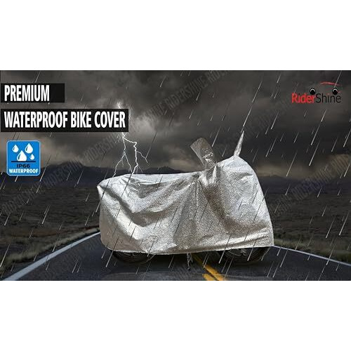 Ridershine Access 125 Cover - Waterproof - Original - Five Thread Overlock Stitched Big Size Cover Shine Silver,For Access 125 Cover