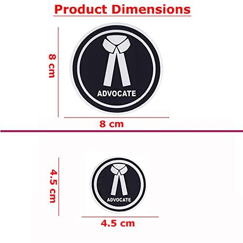 Ramanta Advocate Icon Stickers (Pack Of 4, Black) - Car, Bike, Truck, Laptop & All Plain Surfaces - Rubberized, Waterproof & Weatherproof - Self-Adhesive