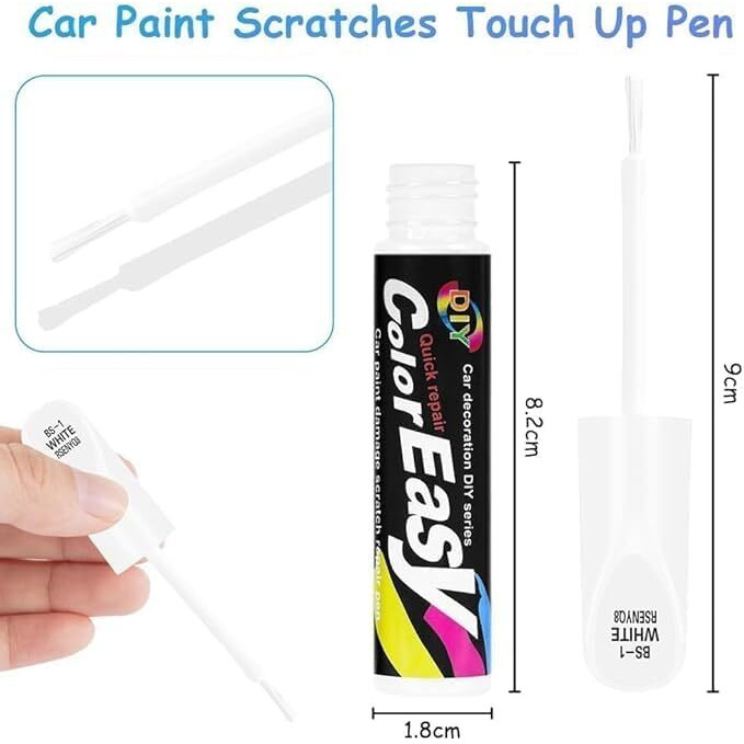 Car Scratch Remover Touch Up Paint Pen For Cars Automotive Car Paint Pen, 2 In 1 Car Paint Scratch Repair For Deep Scratches, Special-Purpose Car Paint Universal Color (White) (White)