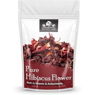 Nature Yard Hibiscus Flower Tea - 200Gm - 100% Organic Hibiscus/Gudhal Flower For Glowing Skin & Hair Growth//Helps In Weight Management & Stress Relief/Boosts Immunity (50Gm)