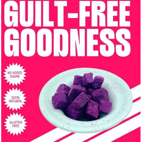 Moon Freeze Dried Jamun Cubes | Healthy Jamun Snack | 100% Natural, Vegan, No Preservatives, No Added Sugar Gluten Free Snack For Kids And Adults | (16Gm) Pack Of 3