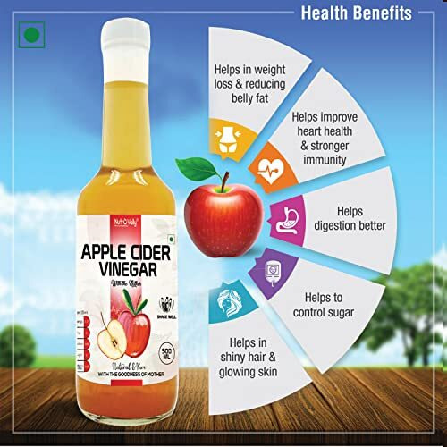Nutrovally - Apple Cider Vinegar With Mother 1500Ml | 100% Natural Himalayan Apples | Helps In Digestion & Boost Metabolism 500 Ml (Pack Of 3)