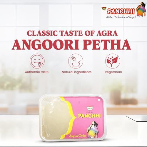 Panchhi Ka Petha 400G (Angoori Petha) - Original Agra | Traditionally Made With Handpicked Ash Gourd (Since 1926), Authentic Fresh & Juicy, Preservative Free Delicious Healthy Indian Sweet