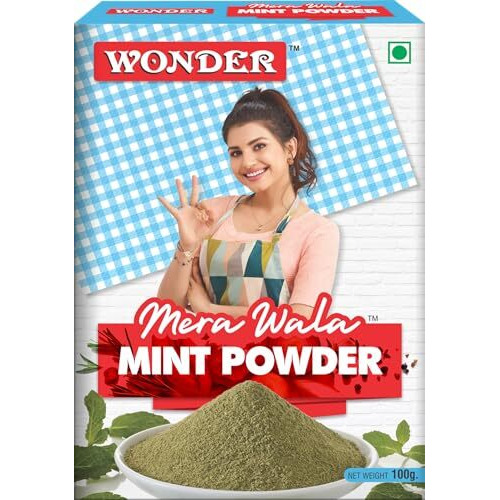 Wonder Mera Wala Mint Powder, Pudina Powder/Fresh Mint Leaf Powder, (100G) / No Artificial Flavour Added/No Preservatives Added