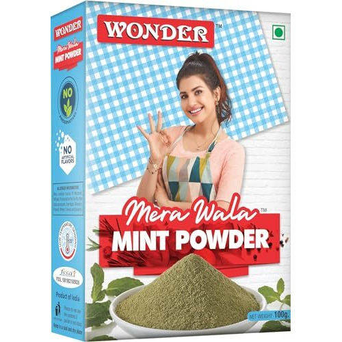 Wonder Mera Wala Mint Powder, Pudina Powder/Fresh Mint Leaf Powder, (100G) / No Artificial Flavour Added/No Preservatives Added
