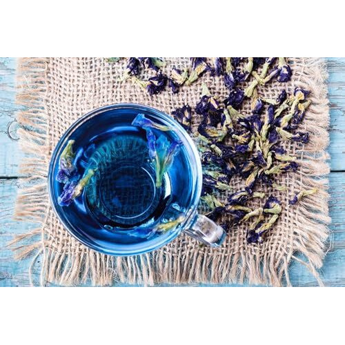 Nature Yard Organic Blue Tea Butterfly Pea Flower 50Gm - Premium Sun Dried Tea For Glowing Skin And Stress Relief - 100% Natural And Rich In Antioxidant | Caffeine Free | Colour Changing Iced/Hot Tea