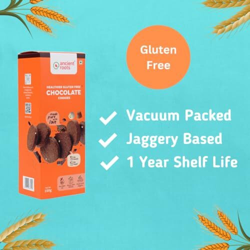 Ancient Roots Combo Of Oats & Seeds Cookies And Chocolate Cookies - 150G Of Each (Pack 2) / Delicious Biscuits (16-18 Pcs) / For Healthy Snacks/Breakfast / Best Paired With Tea & Coffee / No Maida / No Sugar / No Palm Oil /100% Butter & Jaggery Cookies
