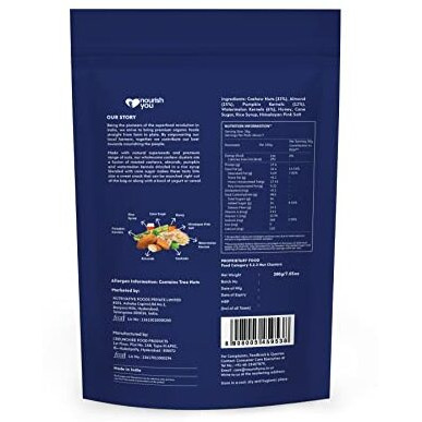 Nourish You Cashew Clusters With Almond | Pumpkin & Watermelon Kernels | Cashew & Almond Clusters | Cashew & Almond Bites | Cashew & Almond Munchies | 200 Gms Each (Pack Of 3)