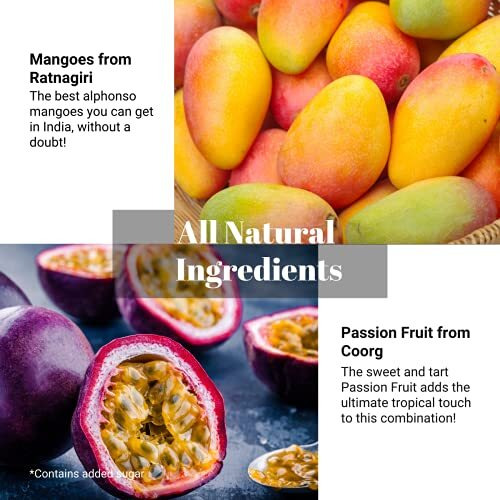 Swa Artisanal Syrups - Mango Passion, 100% Natural, 250Ml Makes 10-15 Drinks, Syrup For Cocktails / Mocktails / Kid's Lemonades / Cold Brew Coffees