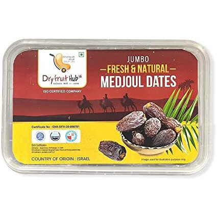 Dry Fruit Hub Fresh Medjool Dates 1Kg Khajur/Khejur, Medjoul Khajoor, Pack Of 1