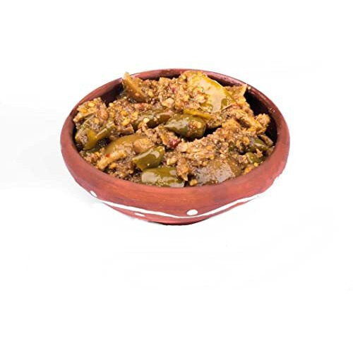 Jhaji Store's Lemon, Ginger & Green Chilli Pickle | Nimbu Mirchi Ka Achar | Tangy, Spicy & Sour | Homemade Lemon Pickle With Ginger & Green Chilli | Sun-Dried | No Preservatives | 500G Glass Jar