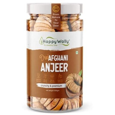 Happywally Premium Anjeer Natural Dry Fig For Healthy Snacking, Dried Anjeer For Dieting & Breakfast|Rich Source Of Fibre Calcium, Iron Minerals|Anjir Perfect For Giftings ,500 Gram