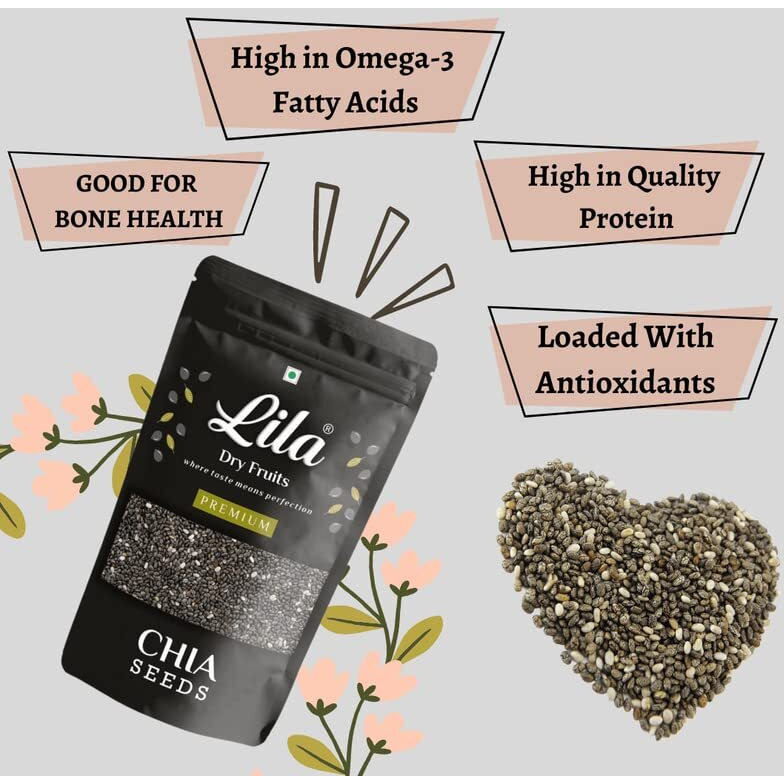 Ldf Raw Unroasted Chia Seeds With Omega 3 And Fiber For Weight Loss (1Kg)