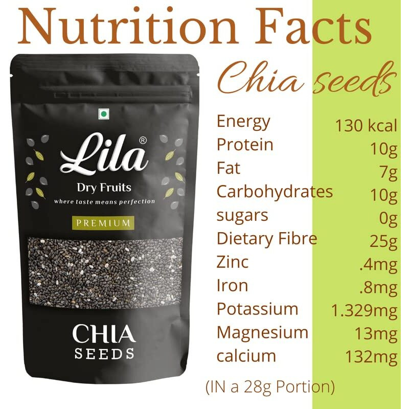 Ldf Raw Unroasted Chia Seeds With Omega 3 And Fiber For Weight Loss (1Kg)