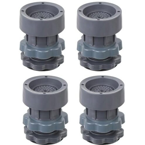 Adiguru Washing Machine Vibration Pads, Floor Trays, Refrigerator Stand, Washing Machine Stand,Height Adjustment Feet For Refrigerators, Fridge Stands With Anti-Slip Rubber (4 Pcs Set)