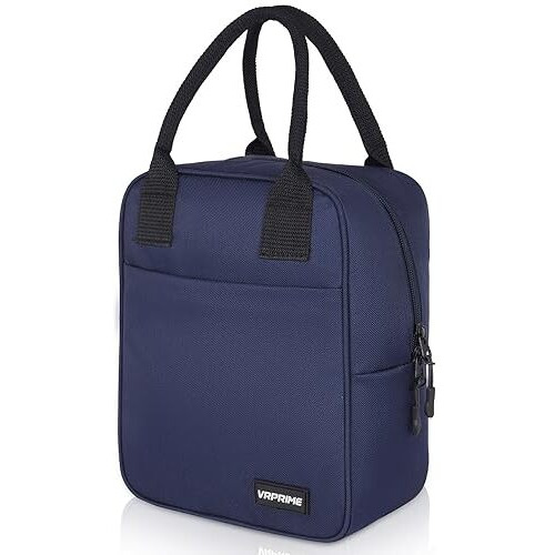 Vr Prime Lunch Bag Office Tiffin Bags For Men Women | Insulated Hot Cold Travel Lunch Bag | For Lunch Tiffin Box & Bottle | For Office & School (Navy Blue)