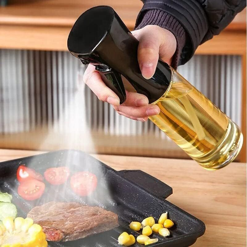 Panca Glass Oil Spray Dispenser Cooking 200Ml Olive Oil Spray Bottle Refillable Food Grade Oil Vinegar Spritzer Sprinkler Sprayer Mister Used For Air Fryer, Salad Making, Frying, Bbq (Set Of 1, Glass)