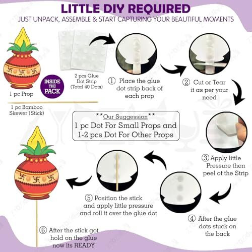 Zyozique  Annaprasanam Photo Booth Props With Annaprasanam Paper Bunting Paper Banner Hindi Font Shubh Annaprashan | Rice Ceremony Decorations Items (Pack Of 18)
