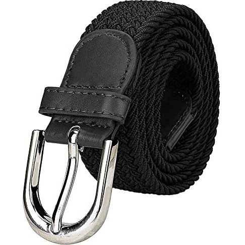 On Blow Stretchable Braided Belt | Flexible Unisex Belt (Fits Up To 28 Waist Size, Black) Pack Of 1