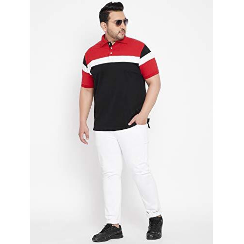 Bigbanana Men's Regular Fit Polo (Kent,Black,4Xl)