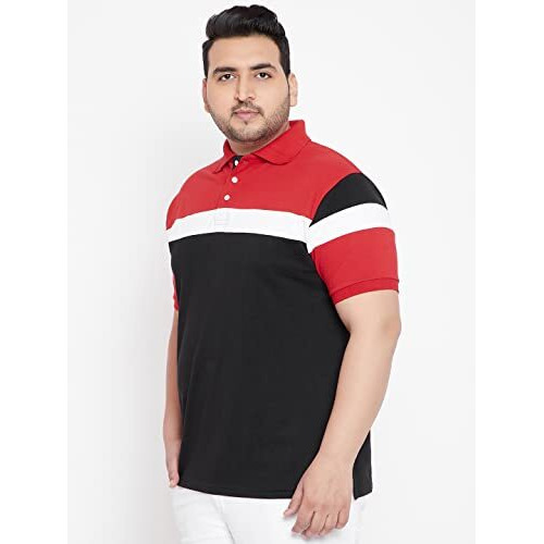 Bigbanana Men's Regular Fit Polo (Kent,Black,4Xl)