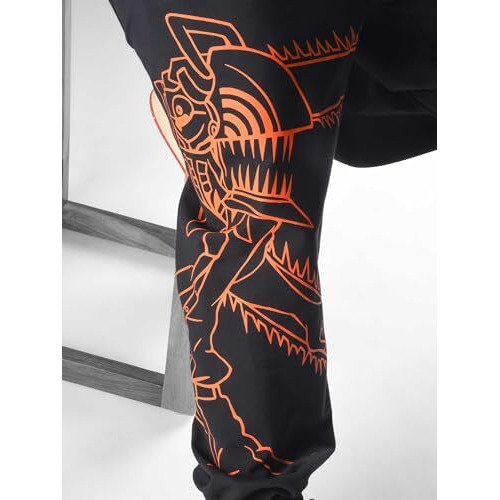Comicsense.Xyz Unisex Anime Joggers For Unisex, Hybrid Hunter Printed Anime Baggy Fit Track Mid Rise Pants - Medium Black