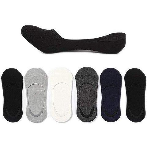 Dikhawa Unisex Anti Slip Cotton Loafers No Show Socks (Assorted, Free Size) Pack Of 12