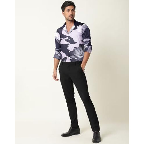 Noble Monk Mens Printed Regular Fit Casual Shirt | Full Sleeve | Multicolor| Stylish Shirt For Men