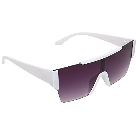 Dervin Men's Rectangular Sunglasses Multicolor Frame, Black Lens (Large) - Pack Of 1