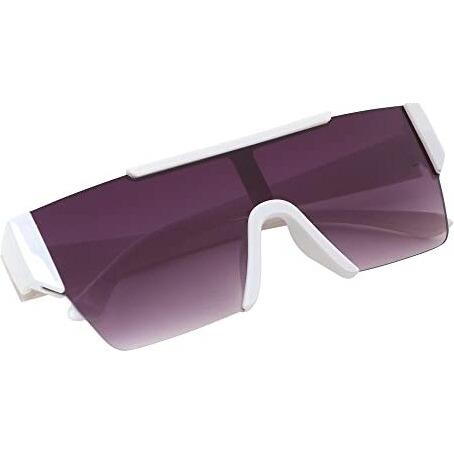 Dervin Men's Rectangular Sunglasses Multicolor Frame, Black Lens (Large) - Pack Of 1