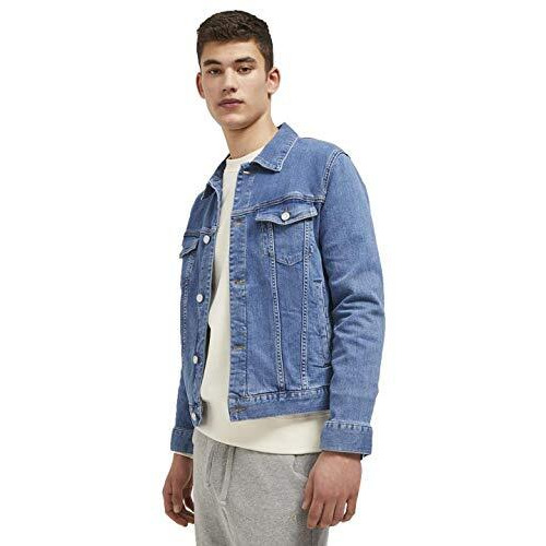 Kotty Men Denim Full Sleeve Regular Winter Jacket(Blue Light,Xl)