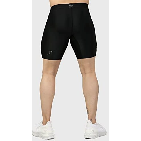 Compression Men's Shorts Tights (Nylon) Skins For Gym, Running, Cycling, Football, Tennis, Badminton & More (Medium, Black)