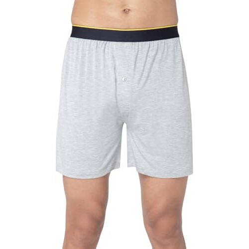 Bummer Micro Modal Boxer Shorts For Men  Ultra Soft & Breathable, 3 Times Softer Than Cotton, Anti-Bacterial, Stretchable For Ultimate Comfort & Style, Pack Of 1 (A Shark Tank Product) Grey Melange