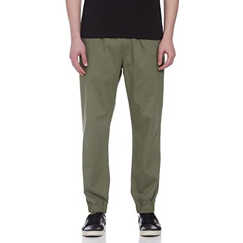 Amazon Brand - Symbol Men's Slim Stretch Jogger Pants Lt. Olive 32